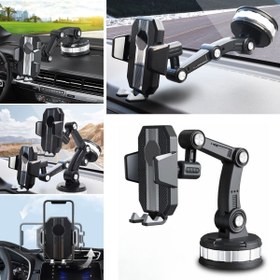 Resim Ayder Buffer® Jel Vantuzlu Cama Takılabilen Güçlü 360 Derece Dönebilen Ayarlanabilir Araç Içi Vantuzlu Tel 