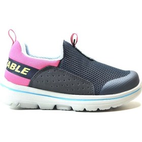 Resim Onlo Ayakkabı Bestof-24 Lacivert Pembe Bağsız Kız Çocuk Ayakkabı Lacivert - Pembe 