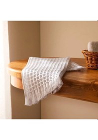 Resim 3 Lü Yumuşak Dokulu Havlu Seti 30x45, 50x90, 80x160 Cm %100 Pamuk Beyaz Beyaz 