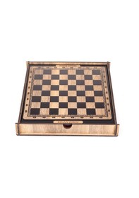 Resim İsme Özel Kutulu Satranç Takımı Vıp Özel Tasarım Satranç 