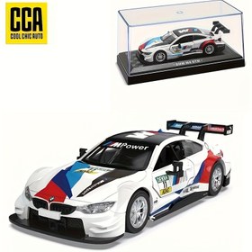 Resim CCA COOL CHIC AUTO 1:44 Ölçekli BMW M4 DTM Döküm Model Araba - Beyaz & Mavi Yarış Oyuncak, Gerçekçi Tasarım, Çinko Alaşım, Erkekler ve Koleksiyoncular için Mükemmel Hediye, Sergi Oyuncak Araç | Gerçekçi Yarış Tasarımı | Markalı Koleksiyonluk 