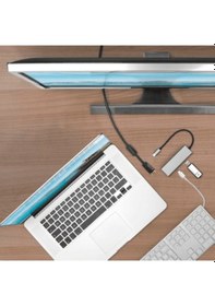 Resim Hama Hm.200107 Usb-c 3.2 Adaptör, 2xusb-a, 1xusb-c, 1xhdmı Usb Hub Gri Renk-Gri 