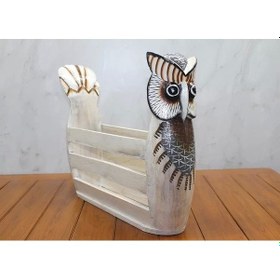 Resim Ahşap Baykuş Gazetelik Okas-9 