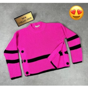 Resim Minimoda Kids Yanı Düğmeli Kız Triko Kazak 