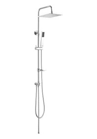 Resim Fause Teleskopik Kolonlu Tepe Duş Seti Pirinç El Başlık Kds102-2 Krom 