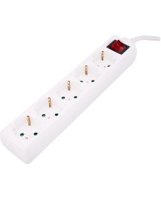 Resim Philips SPS1050A/51 2m Tam Bakır Kablolu 5'li Çocuk Korumalı Beyaz Priz Çoklayıcı 