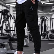 Resim Erkekler için Slim-Fit Nefes Alabilir Jogger Pantolonlar Kalkan Taç Geometrik Baskılı - Spor Salonu, Koşu & Günlük Kullanım İçin Hafif Esnek Kumaş - Tüm Sezonlara Uygun Makinede Yıkanabilir Atletik Rahat Pantolonlar, Koşu Pantolonları, Sportif İnce Pantolonlar, Dayanıklı Spor Giyim 