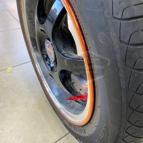 Resim Sivri Sibop Kapağı Mermi Sibop Kapağı Araba Motosiklet Bisiklet Metal 4 Lü Set Kırmızı 