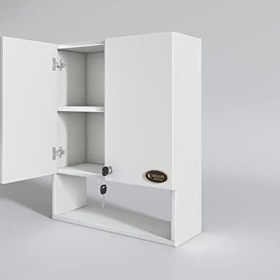 Resim kilitli banyo ecza dolabı çiçerin byz 60 * 40 * 20 mutfak ofis (m) kapaklı arkalıklı 