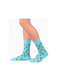 Resim Ozzy Socks 6'lı Organik Pamuklu Dikişsiz Erkek Çok Renkli Desenli Çorap (448387640) Siyah 