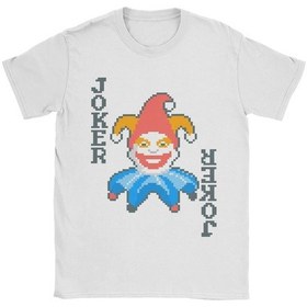 Resim Champrınt Erkek Kadın Balatro Joker Oyun Kartı Tişört %100 Pamuk Grafik Baskılıwhıte WHITE 