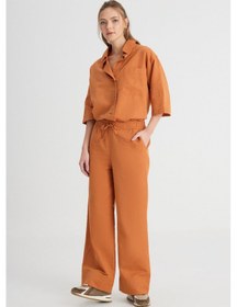 Resim Wrangler Loose Fit Rahat Kesim Normal Bel Geniş Paça Kahverengi Pantolon W241596220 Kahverengi 