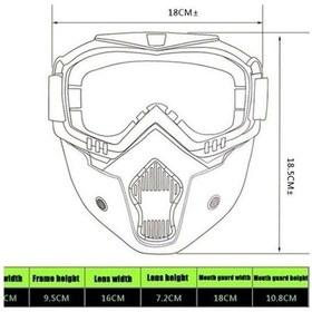 Resim Motoanl Cross Motosiklet Bisiklet Gözlüğü Açık Kask Maskesi Süngerli Bant Lastikli Jet Maske Şeffaf Camlı Siyah 