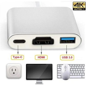 Resim Usb 3.1 Type C To Hdmı Usb 3.0 4962P Çevirici Dönüştürücü Adaptor 