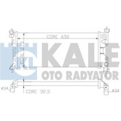 Resim KALE 372600 Su Radyatoru Brazing (OPEL: COMBO 1.7D ; CORSA B 1.5D 1.7D 00-02 (MT) 1300151 (WM858714) 