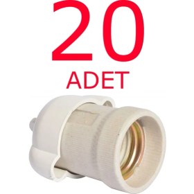 Resim Aliden Yağmur Duy - Porselen Yağmur Duy - Standart E 27 Duy 20 Adet 