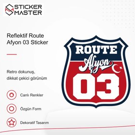 Resim Vespa Uyumlu Route Afyon 03 Sticker - 2 Adet 