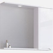Resim Bonitobagno Rita Aynalı 82 cm Banyo Dolabı Üst Modül Beyaz 