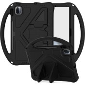 Resim LRtools Hafif Cabrio Kickstand Çocuk Dostu Eva Koruyucu Kapak Xiaomi Pad 5/ Pad 5 Pro - Siyah (Yurt Dışından) 