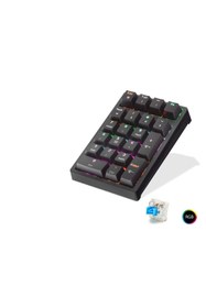 Resim AyrStore Kablolu Mekanik Numerik Klavye Blue Switch Rgb - Siyah QS500 