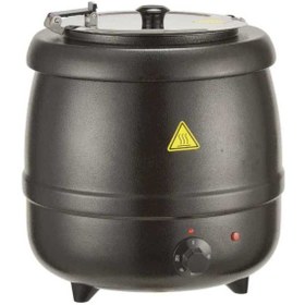 Resim ÖZEN ENDÜSTRİYEL MUTFAK 10 Litre Siyah Çorba Isıtıcısı Çorba Kazanı 10 Lt Çorbalık Benmari Potu Isıtıcı Elektrikli 220v. 