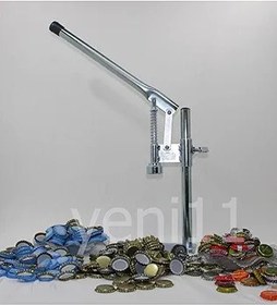 Resim Jenisa Gazoz Soda Kapağı Kapatma Makinesi + 250 Kapak Ayarlanabilen Boy 