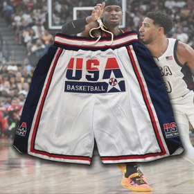 Resim USA Basketball Şort - Beyaz / XL 