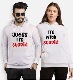Resim Tshirthane Stupid Sevgili Kombinleri Kapüşonlu Kombini 