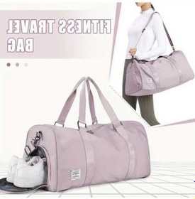 Resim Besthome1 Lotus Pink Siyah Nylon Seyahat Bavulu, Çok Cepli Lotus Pembesi Pembe 