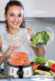 Resim GoldMaster Dietist 800 Watt 8,4l Kapasite 60 Dakika Zamanlayıcı Bpa Free Buharlı Pişirici 