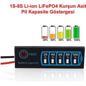 Resim 5-30v Pil Kapasite Göstergesi 2s / 8s Li-ion Lifepo4 Kurşun Asit Batarya Akü Seviye Kapasite 