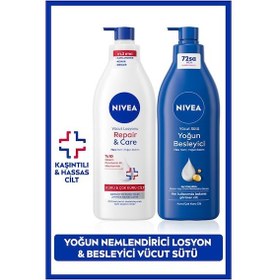 Resim Besleyici Vücut Sütü 400ml Ve Repair&care Nemlendirici Losyon 400ml, , Kuru Cilt 