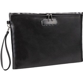 Resim Neevoyu Siyah Yangınsız Belge Çantası - 10 Kartlık + 1 Cep Boşluğu, Çıkartılabilir Bileklik Kayışı, Silikon Kaplı Cam El Örtüsü Ve Nilon Malzeme 