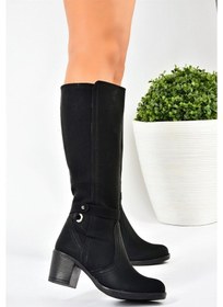 Resim Fox Shoes Siyah Kalın Topuklu Kadın Çizme L674211209 