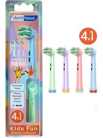 Resim Rovexa Kids Fun - Çocuklara Özel Extra Yumuşak Oral B Şarjlı Diş Fırçası Yedek Başlığı - 4'lü Yedek Başlık 