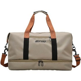 Resim Teltree Sıcak Ve Kuru Bölmeli Su Geçirmez Oxford Kumaş Seyahat Çantası - El/omuz Taşıma, 46x28x25cm Büyük Kapasite Kahverengi Haki 