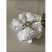 Resim QUEEN AKSESUAR Beyaz Kristal Taşlı Yıldız Desenli Anne Kız Çocuk Bebek Hediye Klipsli Toka 