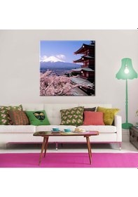 Resim Kar Ve Çiçekler Kanvas Tablo 200x200cm 