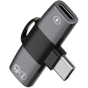Resim coofbe 30w Hızlı Şarj Type-c To Type-c Dönüştürücü Çevirici Şarj Kulaklık Adaptörü Type-c Çoğaltıcı 