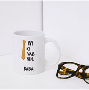 Resim Öz Kupa Iyi Ki Varsın Baba Baskılı Kupa Bardak 