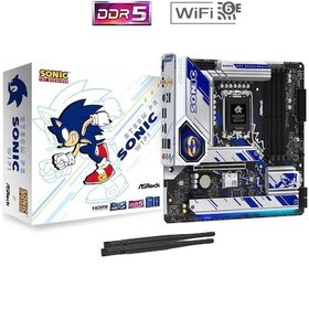 Resim Asrock B760M PG Sonic WIFI Intel B760 7200 MHz (OC) DDR5 Soket 1700 mATX Anakart 