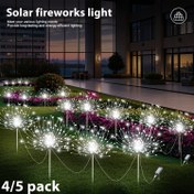 Resim 4/5 Adet FACHOI Güneş Enerjili Bahçe Aydınlatması, 8 Mod & 240/300/320/400 LED, Bakır Tel Çok Renkli ve Sıcak Beyaz, Su Geçirmez Dış Mekan Yolu Işıkları, Bahçe, Çim, Parti Dekoru için Güneş Enerjili Bahçe Lambaları 