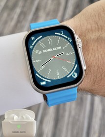 Resim Daniel Klein Arama Konuşma Özellikli Mavi Renk Kordonlu Akıllı Kol Saati ve Bluetooth Kulaklık 