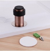 Resim Sones Kauçuk Çarpışma Önleyici Kapı Dişli Delme Paslanmaz Çelik Yuvarlak Kapı Dayanıklı Ev Zemin Şeklinde Silindirik Kapı Dokunmatik, Şartname: Plastik Kafalı Kırmızı Bronz 60mm + Delmesiz 