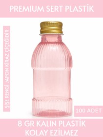 Resim Sizeuyduk Japon Kiraz Çiçeği Rengi Boş Plastik Şişe 100 Adet 50 ML Kolonya Söz Nişan Düğün Nikah PAW18AltınKpk 