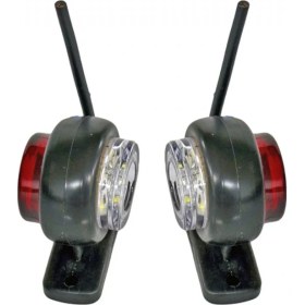 Resim Tas Mini Takoz Lamba 12 Ledli Kırmızı-Beyaz BL014KB (2 Li) 
