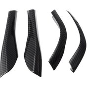 Resim 2015-2020 Araçlar İçin 4 Adet Karbon Fiber Dikiz Aynası Taban Kapağı - Şık Yükseltme 