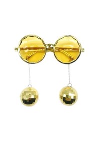 Resim Gold Renkli Disko Toplu Küpeli Parti Gözlüğü Standart 