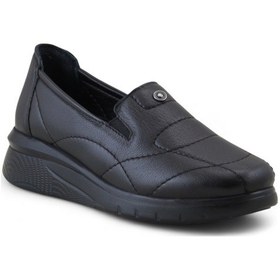 Resim Beety 25ka-555 Hakiki Deri Comfort Kadın Ayakkabı Siyah 