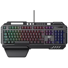 Resim Havit Gamenote KB838L Rainbow Aydınlatma Metal Oyuncu Klavyesi 